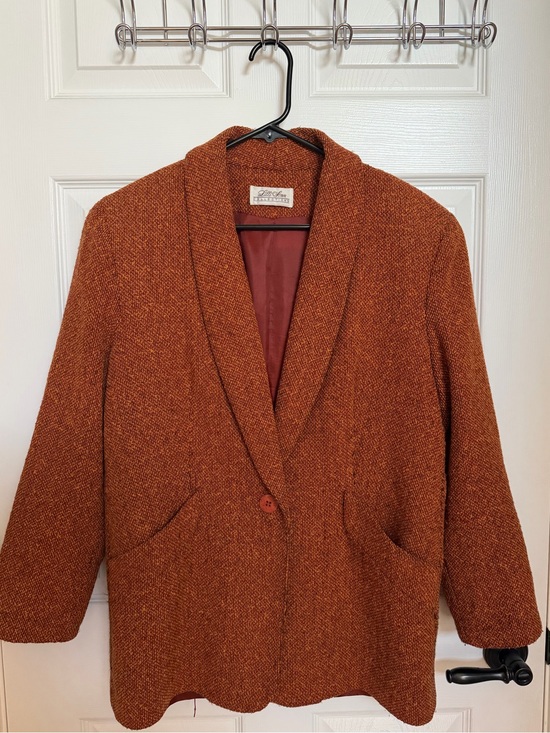 Lilli Ann Jackets & Blazers - Vintage Lilli Ann Collections Union Made Wool Blazer, Burnt Orange, Size Large